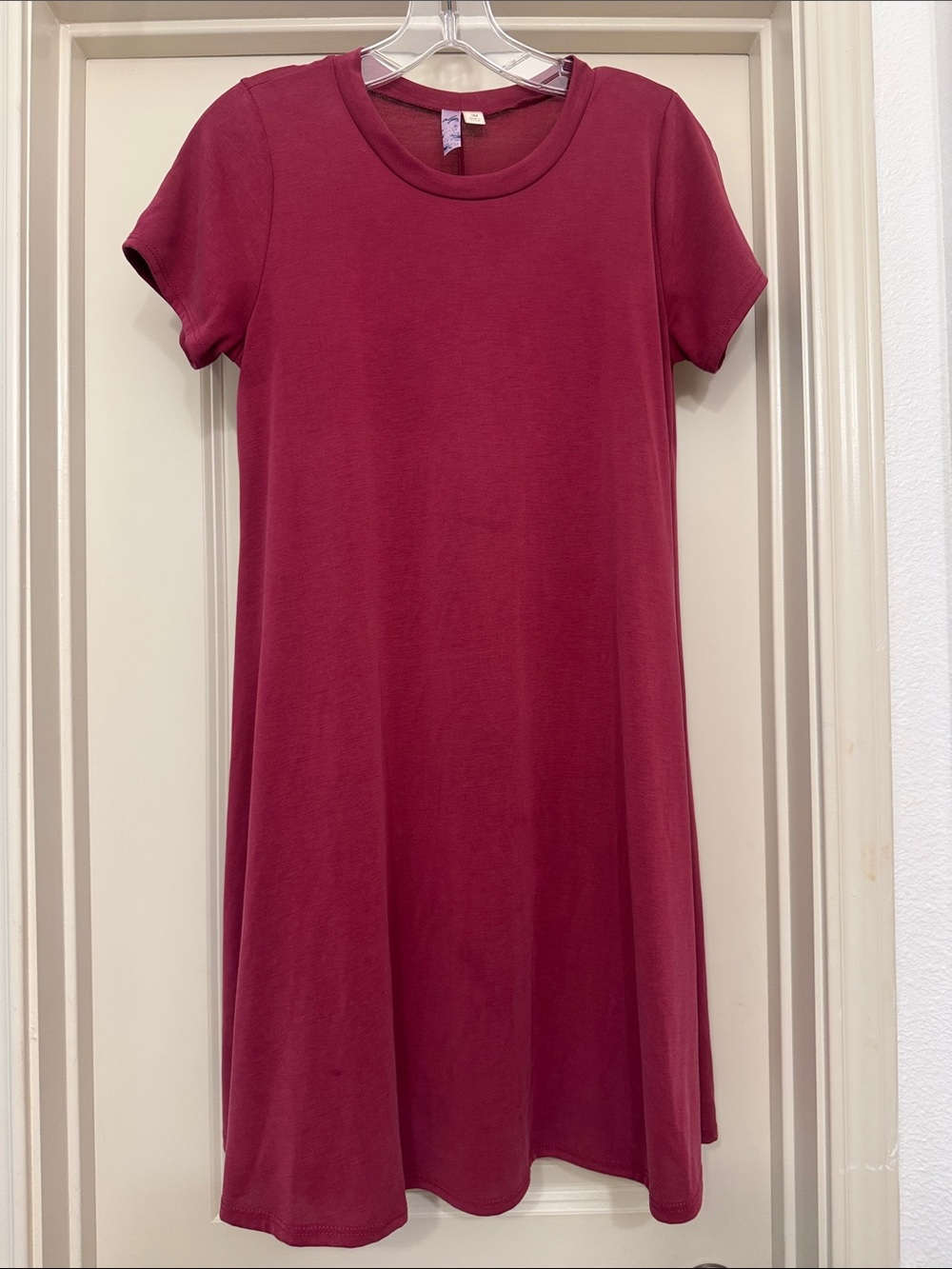 Alya Short Sleeve T-Shirt Dress | Berry Pink